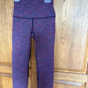 Lululemon Leggings Purple Pink Blue size 2. Inseam 21” EUC!!!